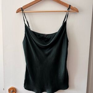 100% silk Marciano Guess Emerald Green Satin Cowl Neck Cami